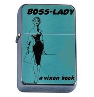 Boss Lady Vintage Vixen Woman Windproof Refillable Flip Top Oil Lighter with Tin Gift Box D-011