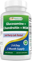Best Naturals Glucosamine Chondroitin and MSM (Non-GMO) - Promotes Joint Health - 180 Count