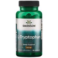 Swanson Amino Acid L-Tryptophan 500 Milligrams 60 Capsules