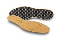Pedag 110 Flat Leather Insole with Effective Active Carbon Filter for Odor Control, Tan, US M13/EU 46