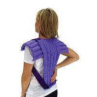 Nature Creation- Set of Upper Body Wrap Heating Pad + Spine & Back Herbal Pack - Reusable Hot & Cold Therapy (Purple Marble)