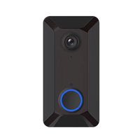 Smart Wireless Doorbell Real-Time Two-Way Talk and Video 166-Degree Wide Angle Lens Night Vision HD 720p WiFi Wireless Video Doorbell for Home Security (Black)