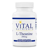 Vital Nutrients - L-Theanine 200 mg - Supports Normal Stress Levels and Cognitive Function - 60 Capsules per Bottle