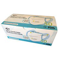 50 Pcs Disposable Earloop Face Ma sk, Thick 3-Ply face Mas k