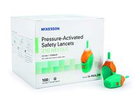McKesson Safety Lancet Pressure 21 Gauge Needle 2.0 mm Depth 20 Box(s), 100 /Box