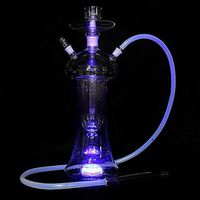 XZYP Arabian Modern Hookah, Glass Smoke Pot with LED Light Hookah Accessories, Portable Hookah Shisha Hookah Stem