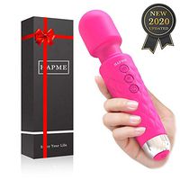 HAPME Personal Wand Massager Handheld Electric Cordless Mini Wand Rechargeable Waterproof Powerful Vibrate Massager for Therapeutic Muscle Aches (Pink)
