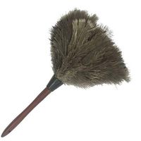 XZEN Natural Ostrich Feather Duster Wooden Handle (15inch)