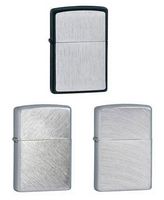 Zippo Lighter Set of Three - Framed Chrome, Chrome Arch, and Herringbone Sweep Logo
