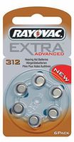 Rayovac Extra Size 312 Hearing aid Batteries 5 Packs of 6