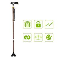 OMLTER Lightweight Telescopic Smart Walking Cane Wear-Resistant Folding Aluminum Cane Non-Slip 4 Feet