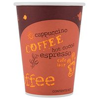 BWS 12 oz. Coffee Print Poly Paper Hot Cup, Case of 1000