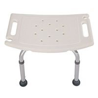Adjustable Lightweight Shower Bench,Aluminium Alloy Elderly Bath and Shower Chair,White, 14.17 to 20.47 inches