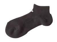 Phiten Titanium Sports Ankle Socks (2 Pair), Black, 9.5"-10.5"