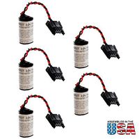 (5-Pack) 3V PLC Battery Replaces Micrologix 1400, Micrologix 1500, 1747BA, 1769-BA, 1769-BA2, 41761, 41763, 41764, SLC5/01, SLC500, 1769-L23-QBFC1B, 1769-L23E-QB1B, 1769-L23E-QBFC1B, 1769-L32E