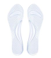 Women Lady Silicone Thin 3/4 Arch Support Metatarsal Pad Cushion Self-Adhesive Antiskid Flat Foot Correction Massage Shoe Pad High Heel Pain Relief Gel Shoe Insoles Inserts (Clear)