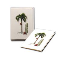 Earth Sky + Water - Christmas Palm Notecard Set - 8 Blank Cards with Envelopes