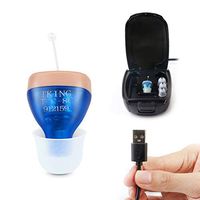 TKING Rechargeable Hearing Amplifier for Adults,Superior Noise Reduction & Feedback Cancelling,Aid and Assist Hearing,Fit Both Right and Left Ear (Blue)