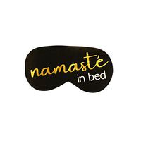 Black Namaste in Bed Silk Sleep Mask