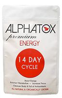 Alphatox 14 Day Premium Energy Tea Cycle, Increase Focus, Increase Energy, Cleanse Your Body of Toxins, 14 Herbal Tea Bags, Organic Tea