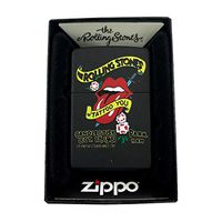 Zippo Custom Lighter - Matte Black Rolling Stones Tattoo You Tour Candlestick Park Tour Poster Design Rock Band Music