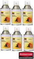 Rubbermaid Commercial Microburst Standard Aerosol Refill, Mandarin Orange, (6 Pack)