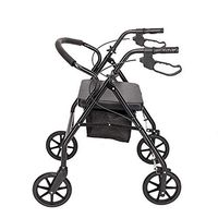 New Steel & Nylon Walker with Wheels Black & Blue/Black & Red/Black (Black)