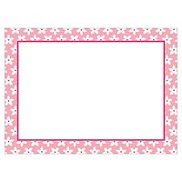 Caspari Calico Floral Bordered Self-Adhesive Gift Tags in Pink, 36 Labels Included