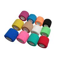 Self-Adhesive Cohesive Wrap Bandage Tape by MANSHU, Self-Adhesive Bandage Rolls,Elastic Non-Woven, FDA Approved, 12 Rolls, 12 Colors (2Inches x 5Yards)