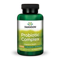 Swanson Probiotic Complex 4.2 Billion CFU 5-Strain Digestive Health Fat Metabolism Satiety Prebiotic FOS Complex Supplement 120 Veggie DRcaps