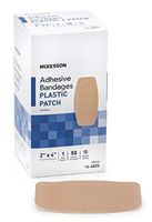 McKesson - Adhesive Strip McKesson 2 X 4 Inch Plastic Square Tan Sterile - 50/Box - McK