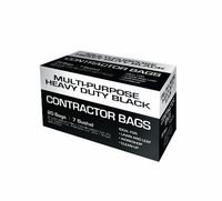 Petoskey Plastics, Inc 93001 Petoskey Plastics Fg-P9934-01A Heavy Duty Contractor Bag with Ties, 42 Gal, 32 in W X 50 in D X 3 Mil T, 1 Pack (20, Black