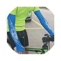 1 Pair Lengthen Cycling Arm Sleeves Sunscreen Protection Quick Drying Basketball Running Compression Arm Warmers Protectors,Blue,XXL