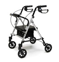 Lumex Set n' Go 2-in-1 Height-Adjustable Rollator, Silver, RJ4700S