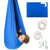 Sensory Swing by DreamGYM - Therapy Indoor Swing - 95% Cotton - Hardware Included - Blue