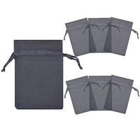 RakrisaSupplies 100Pcs Black Organza Bags 4x6" w/Drawstring | Accurate Sizing, Reinforced Stitching & Crease Free Sheer Organza Pouches | OB46-02