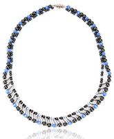 Elegant Womens Hematite Magnetic Therapy Necklace with Healing Stones Pain Relief for Neck Arthritis Migraine Headaches Shoulders and Back (Regular, Blue Cat Eye)