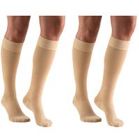 Truform Compression 20-30 mmHg Knee High Dot Top Stocking Beige, 2X-Large, 2 Count