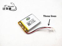 BIHUADE 3 line 3.7V 603443 950MAH Lithium Polymer Li-Po Rechargeable Battery for DIY Mp3 MP4 MP5 GPS