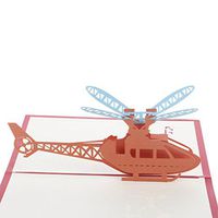 3D Card RC Helicopter Invitation Greeting Card Birthday Valentines' Day New Year Xmas Gift
