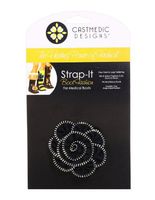 CastMedic Designs Strap-It Rosette with Silver Zipper, Black