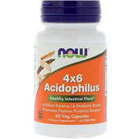 NOW Foods, ACIDOPHILUS 4 X 6 BILLION 60 CAPS ( Multi-Pack)