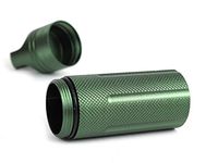 CHIVENIDO Small Portable Capsule Pill Box Case, Waterproof Pill Holder Organizer with D-Ring Keychain (Green)