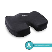 Memory Foam Seat Cushion with Removable Microfiber Cover - Coccyx, Tailbone, Sciatica, Lower Back Support and Pain Relief - Fits Most Office, Desk, Computer Chairs and Car Seats – by COMFYSURE