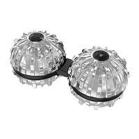 Starwak Body Release Massage Ball Office Desktop Gyro Toy Decompression Ball Pocket Size Hands Palm Cervical Vertebrae Leg Massager Stress Relief Roller for Adults and Children (Silver)