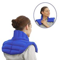My Heating Pad - Upper Back Neck and Shoulders Heating Pad Microwavable | Large Hot Pack for Pain Relief | Treat Sore Neck, Shoulder Pain, Upper Back Aches, Tensed Muscles, Joints Pain and More (Blue)