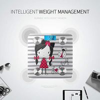 Cute Cartoon Girl with A Ladybug Bluetooth Scales Digital Scale Body Weight Body Fat Analyzer Tracks 8 Key Compositions Analyzer Sync with Fitness Apps 400 Lbs
