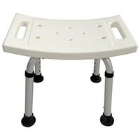 FEI-Stools Lightweight Bathtub Stool in White, Shower Seat Adjustable Height Medical Healthcare Aluminum Frame Shower Chair Without Back