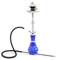 1 hose 23" Sababa Blue Hookah Shisha Nargila water glass vase pipes smoke sale