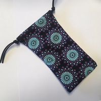 Drawstring Bag ~ Purple Print ~ Empty Bag for You to Fill ~ Great for Cell Phone ~ Runes ~ dice ~ Ravenz Roost Handmade Item